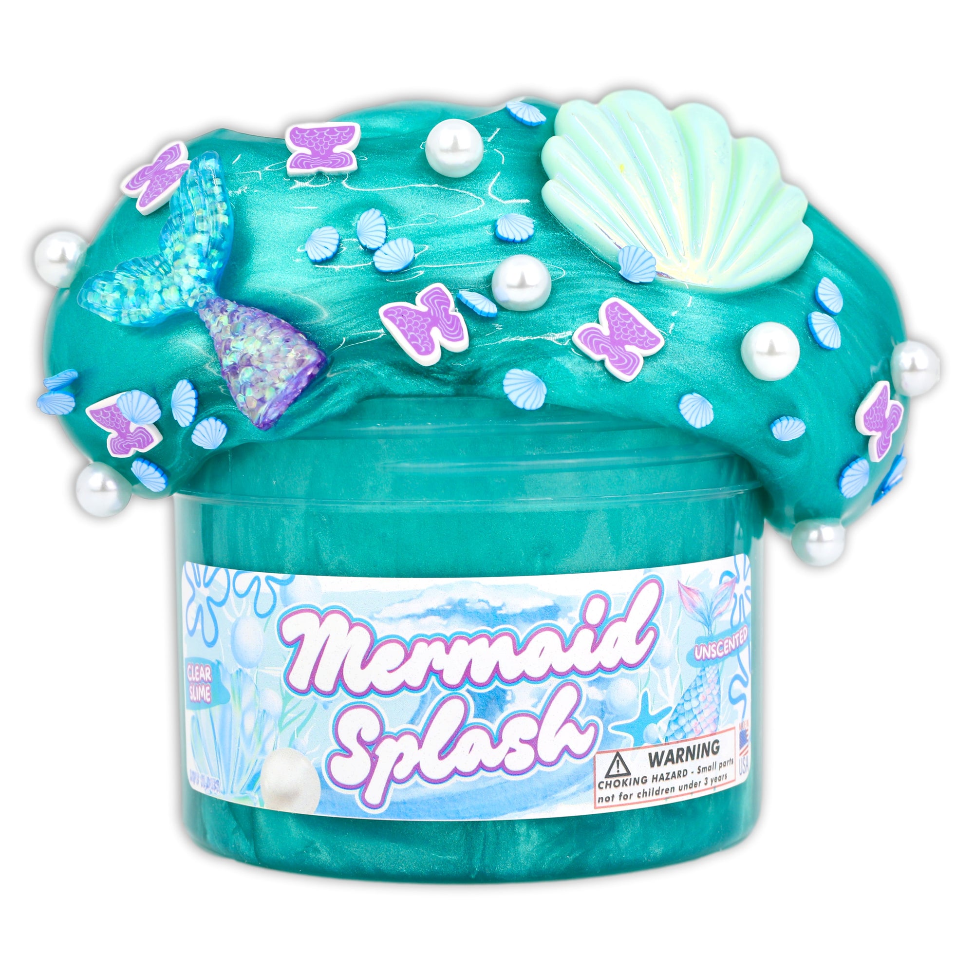 Mermaid Splash Pigmented Clear Slime - Buy Slime - Dope Slimes Shop