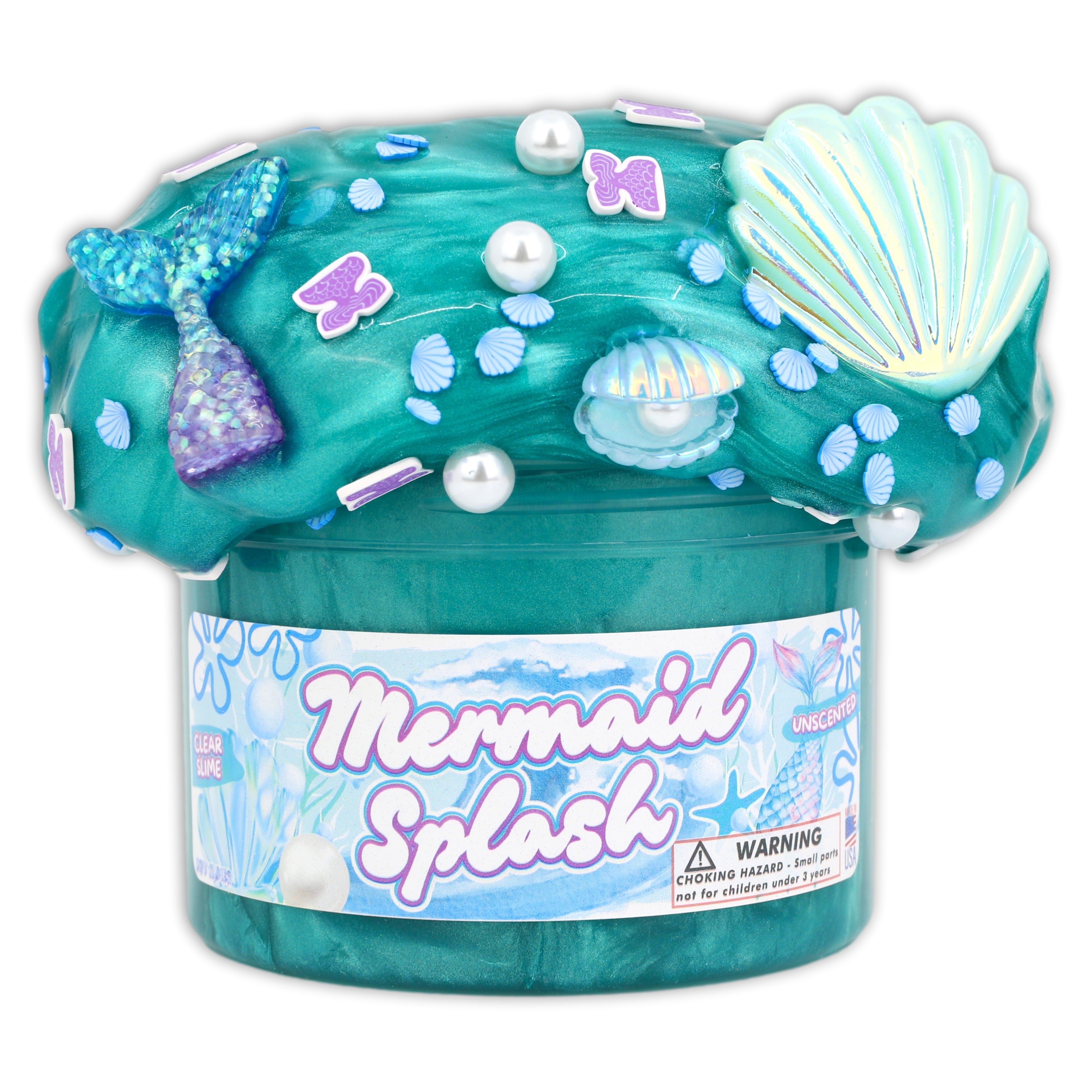 Mermaid Splash Pigmented Clear Slime - Buy Slime - Dope Slimes Shop