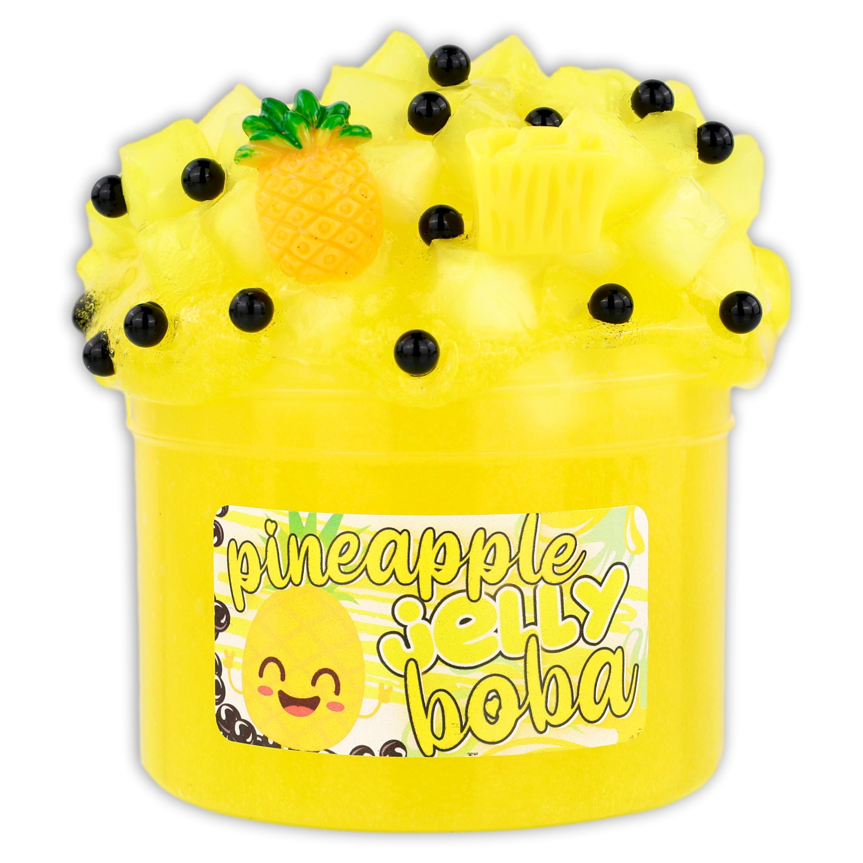 Pineapple Jelly Boba Clear Slime - Shop Slime - Dope Slimes