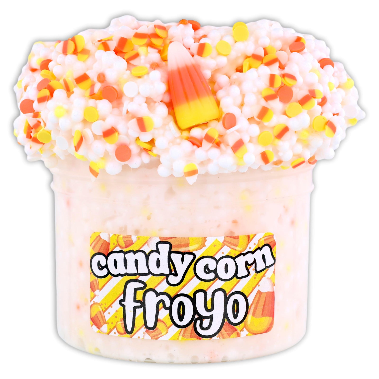 Candy Corn Froyo Floam Slime - Shop Halloween Slime - Dope Slimes