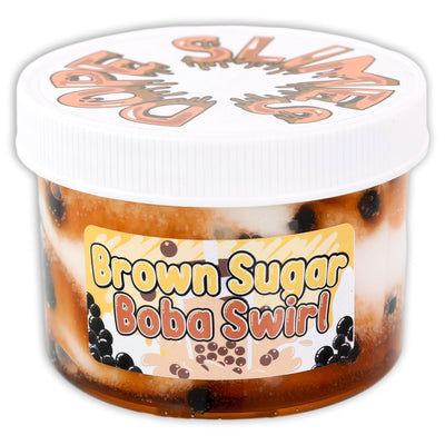 Brown Sugar Boba Swirl Unique Textured Slime - Shop Dope Slimes