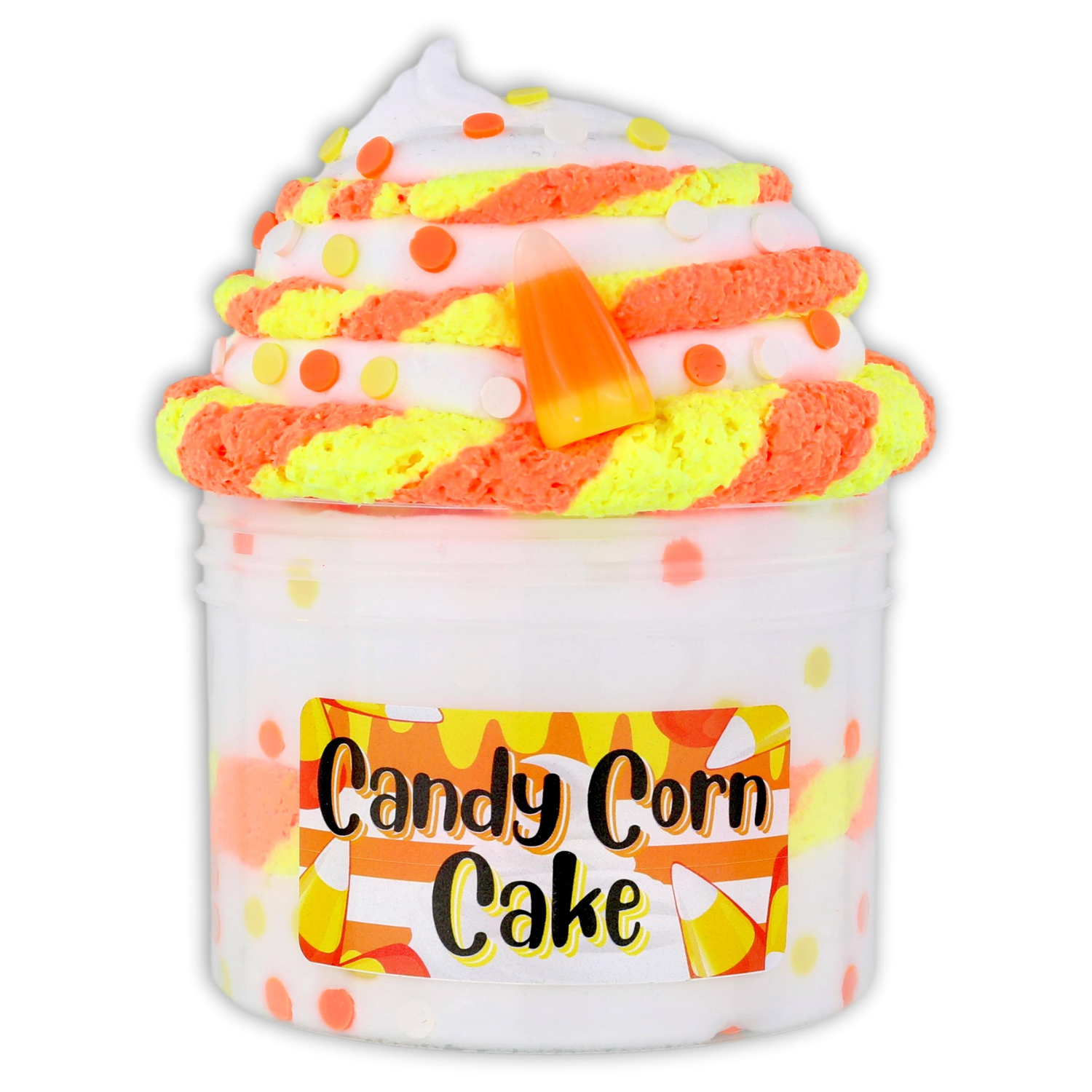 Candy Corn Cake Hybrid Slime - Shop Halloween Slime - Dope Slimes