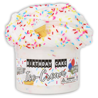 Birthday Cake Ice-Cream Scented Butter Slime - Shop Slime - Dope Slimes