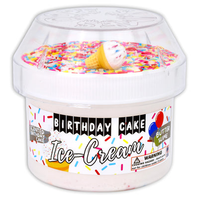 Birthday Cake Ice-Cream Scented Butter Slime - Shop Slime - Dope Slimes