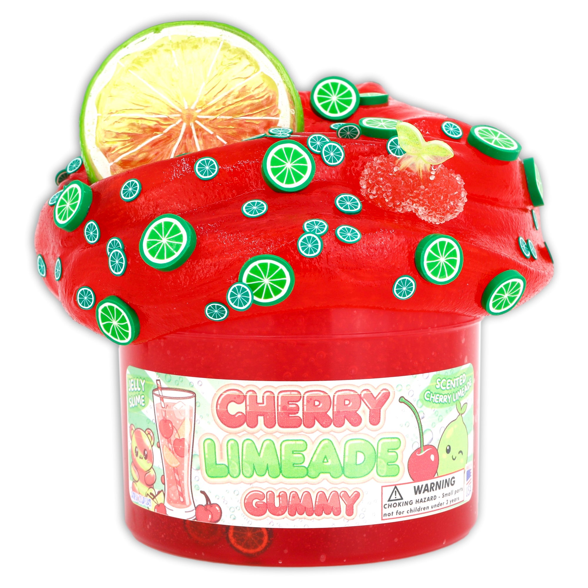 Cherry Limeade Gummy Jelly Slime - Shop Slimes - Dope Slimes