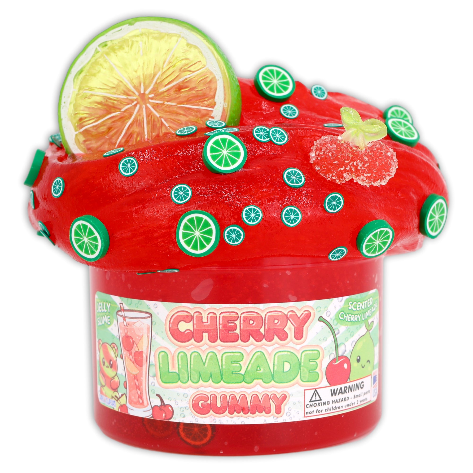 Cherry Limeade Gummy Jelly Slime - Shop Slimes - Dope Slimes
