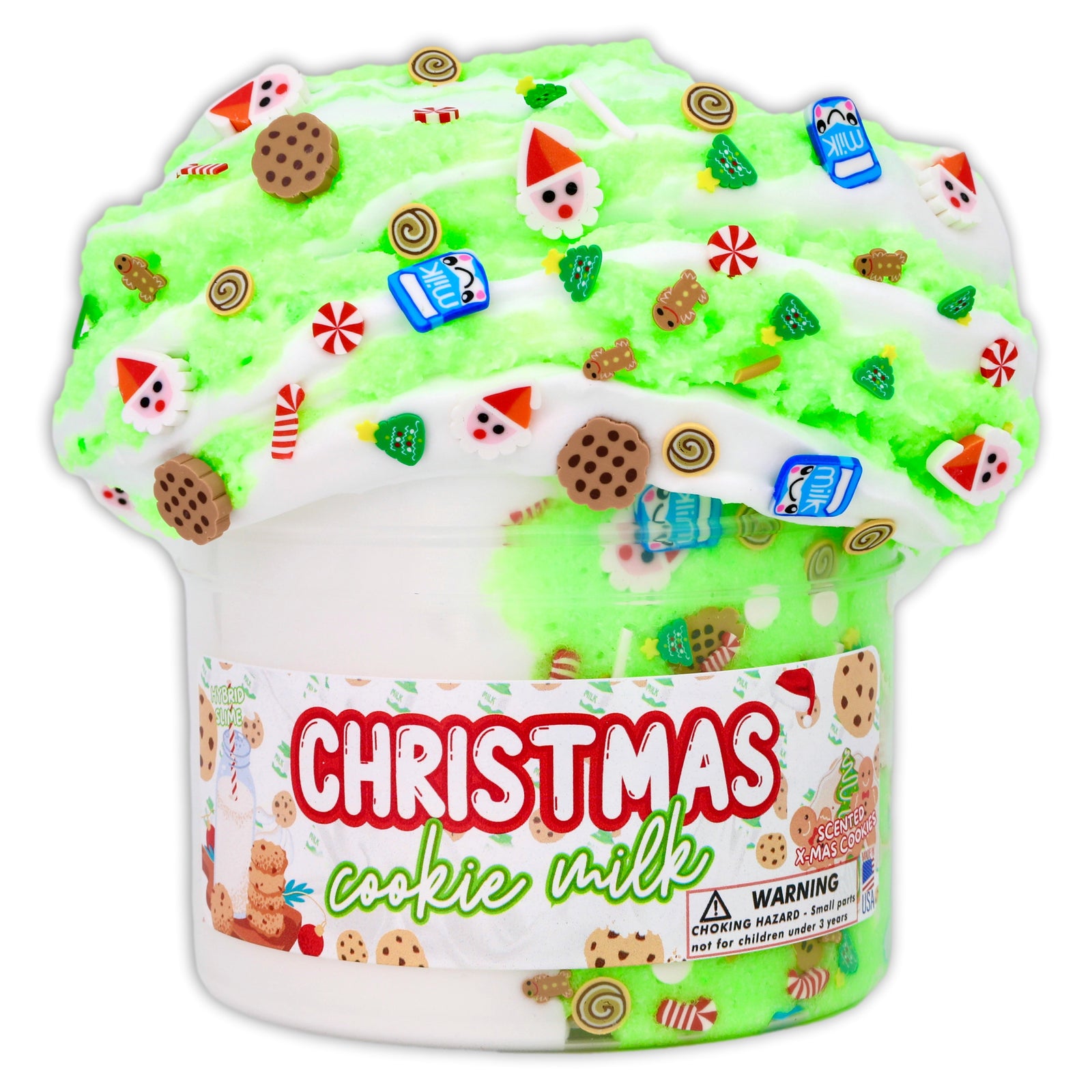 Christmas Cookie Milk Hybrid Slime - Shop Christmas Slimes 
