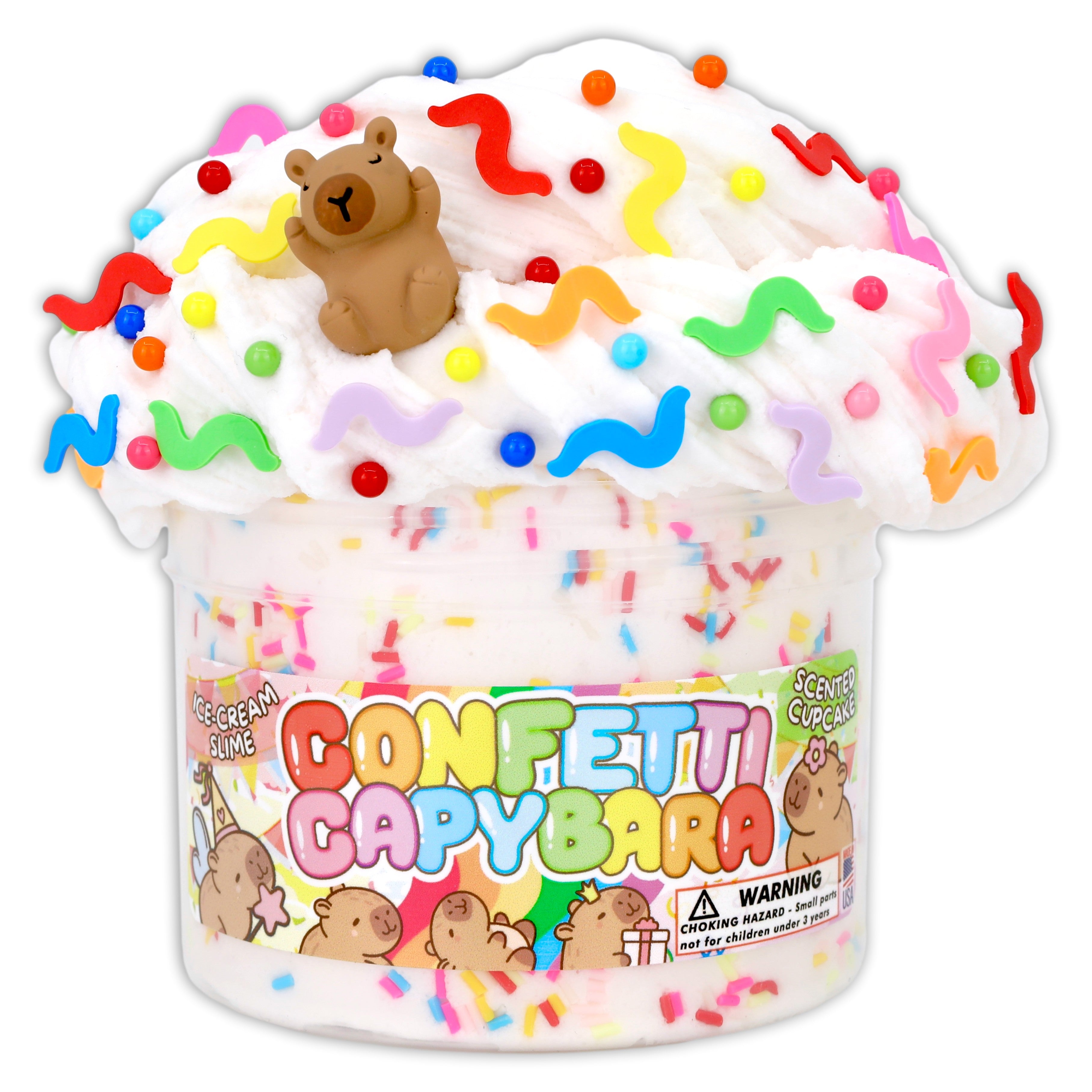 Confetti Capybara Slime Scented - Buy Slime - Dope Slimes Shop