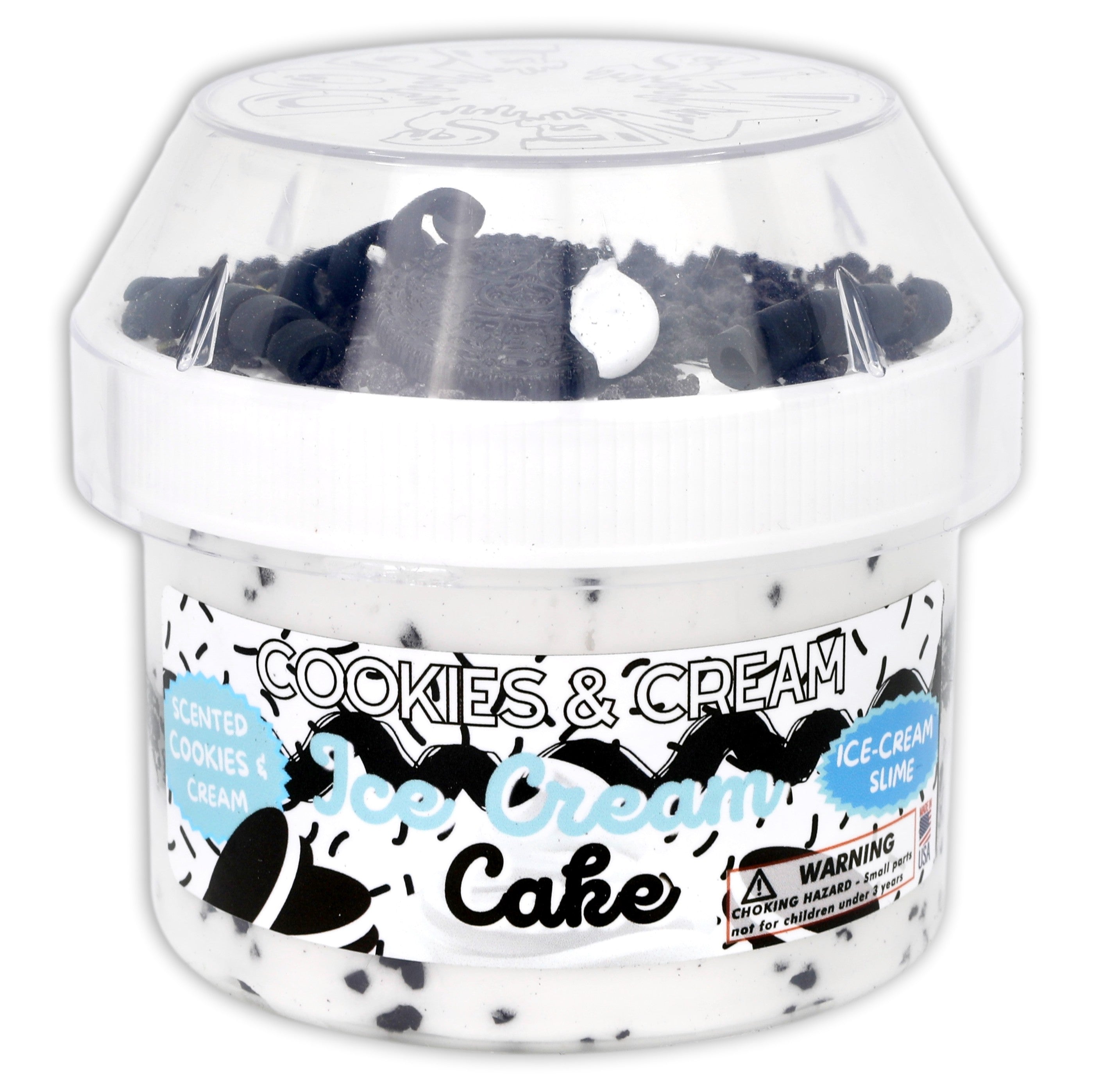 Cookies & Cream Ice-Cream Cake Scented Slime - Shop Slime - Dope Slimes