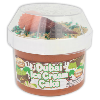 Dubai Chocolate Ice Cream Cake Scented Slime - Shop Slimes - DopeSlime