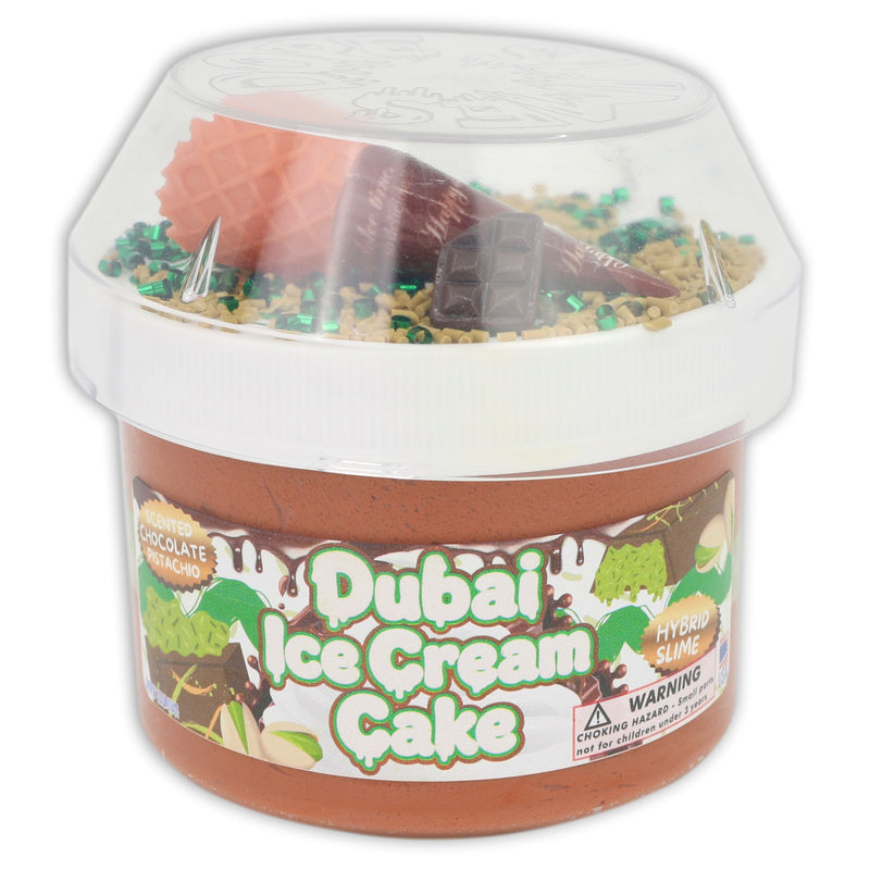 Dubai Chocolate Ice Cream Cake Scented Slime - Shop Slimes - DopeSlime