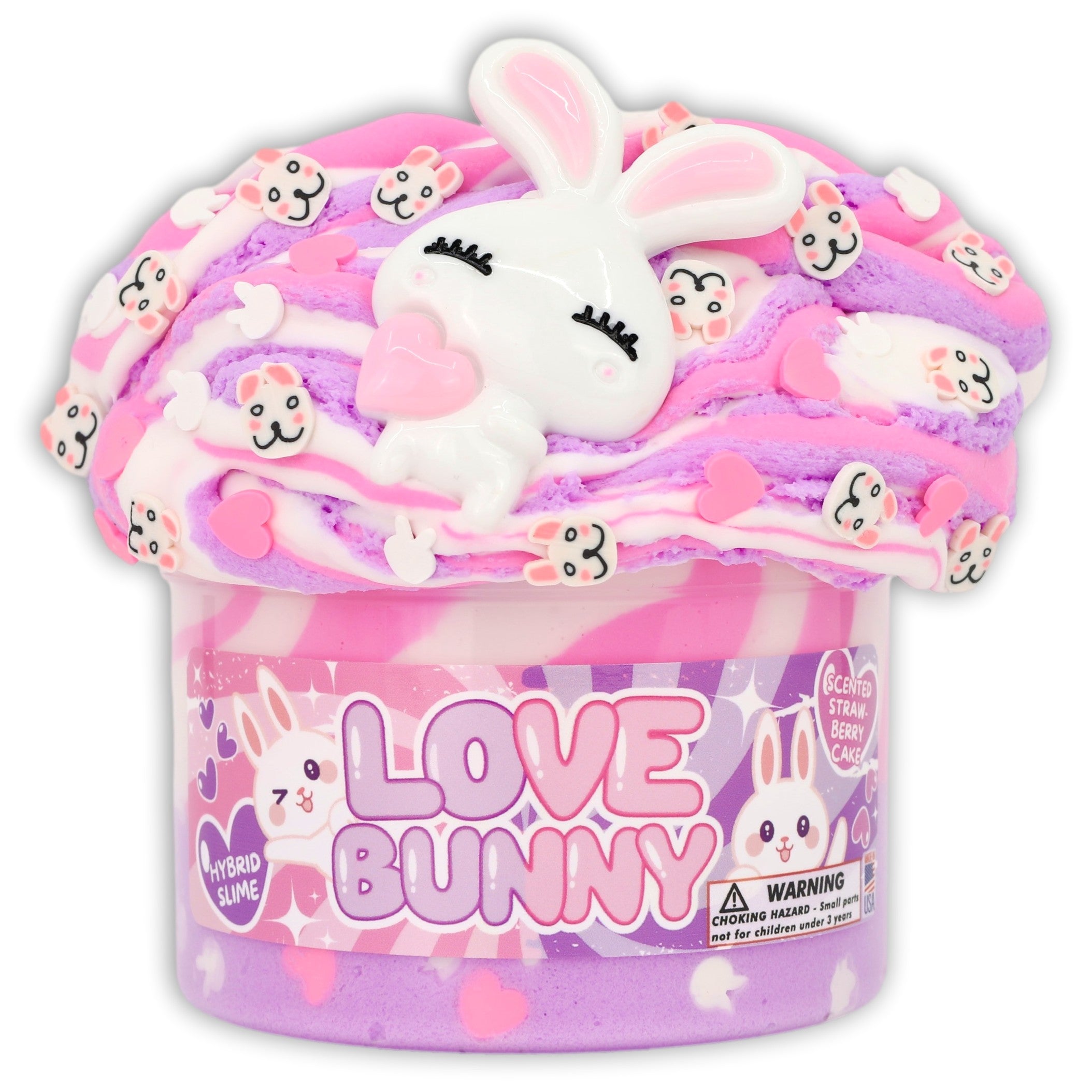 Love Bunny Unque Textured Slime - Shop Easter Slime - Dope Slimes