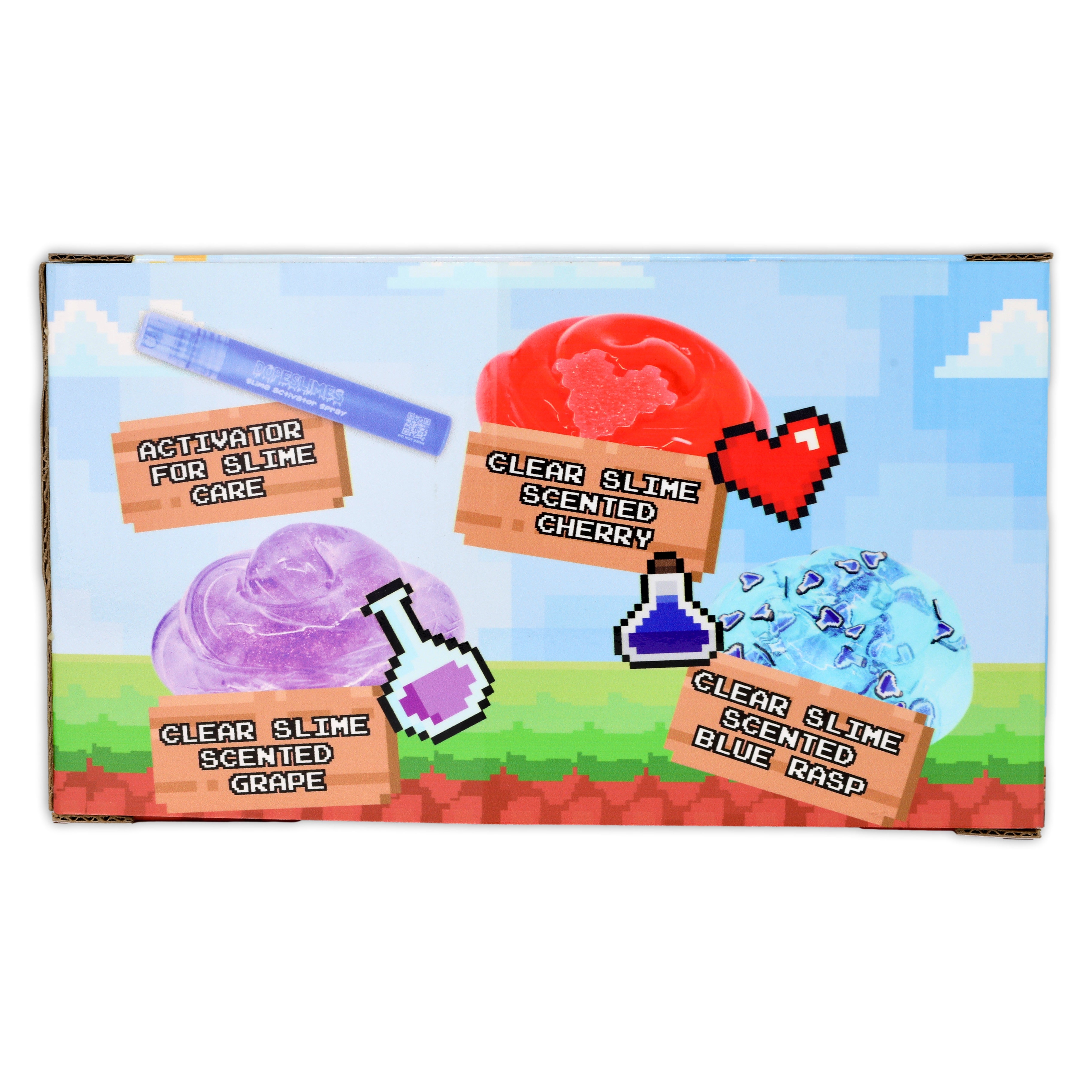 Level Up Slime Trio - Gamer Clear Slime Set - DopeSlimes 