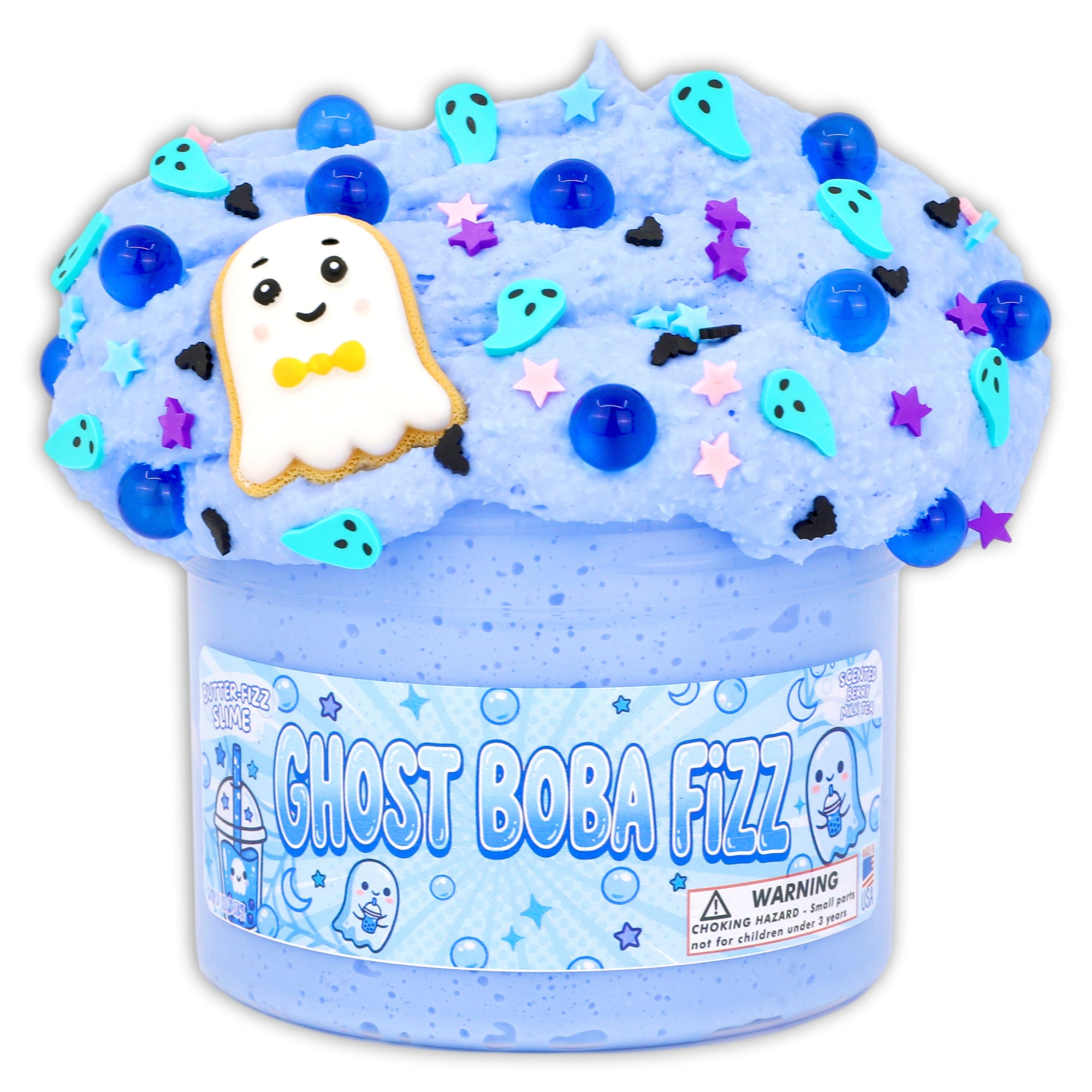 Ghost Boba Fizz Scented Slime - Shop Slimes - DOPESLIMES