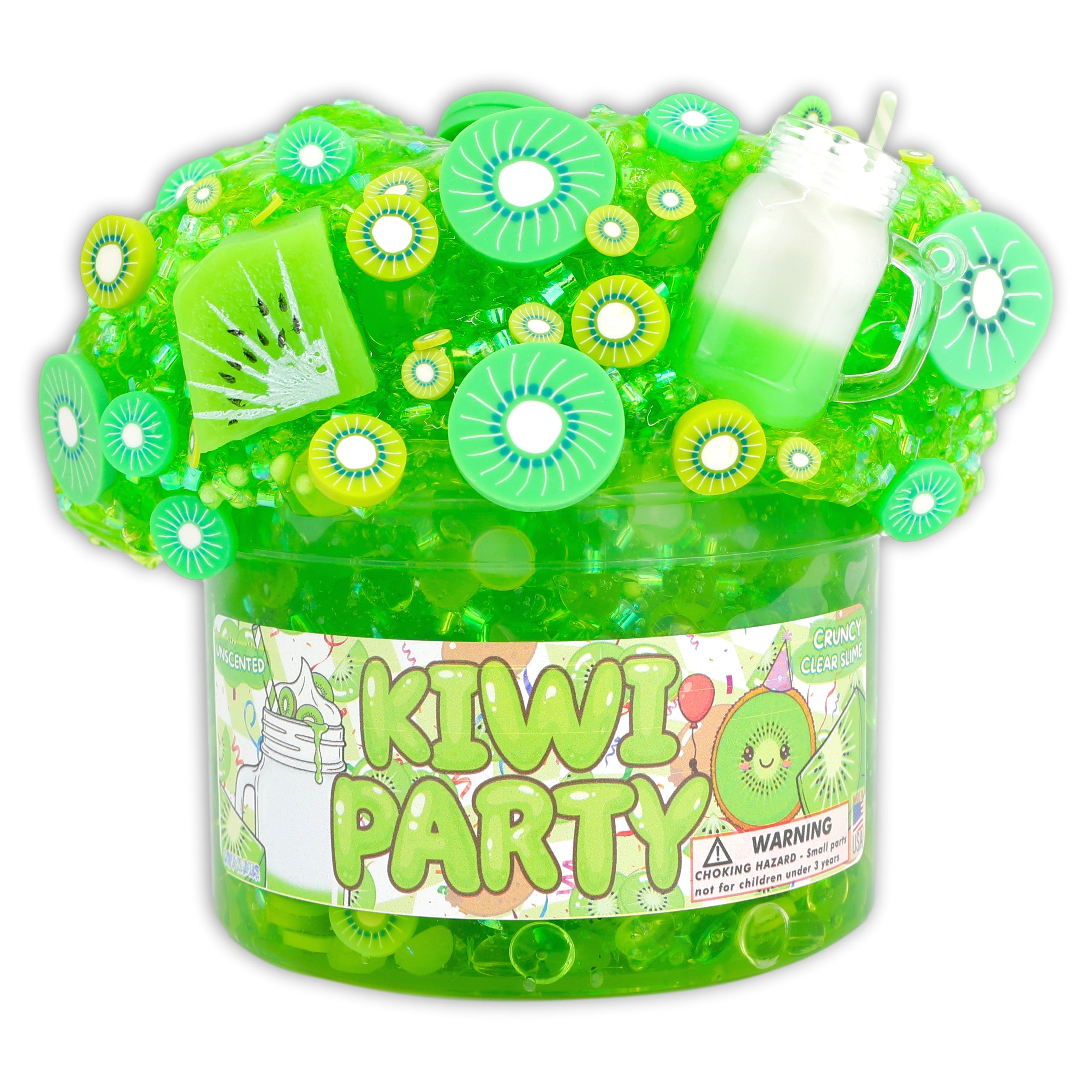 Kiwi Party Beaded Slime - Shop Slimes - Dope Slimes