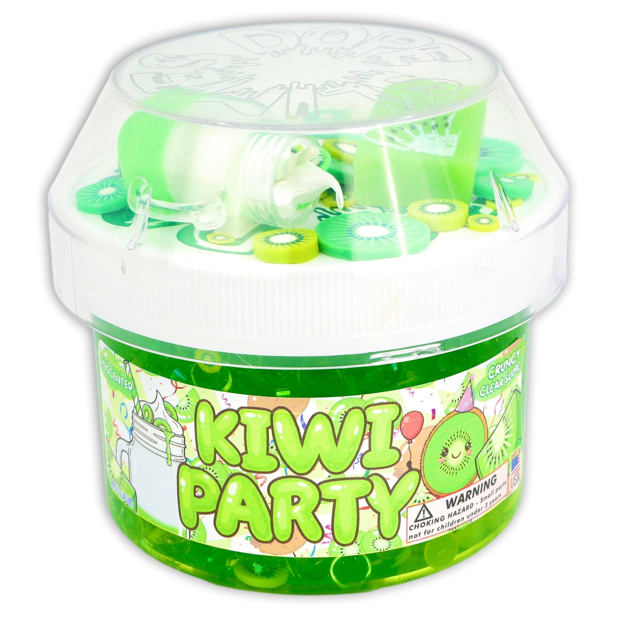 Kiwi Party Beaded Slime - Shop Slimes - Dope Slimes