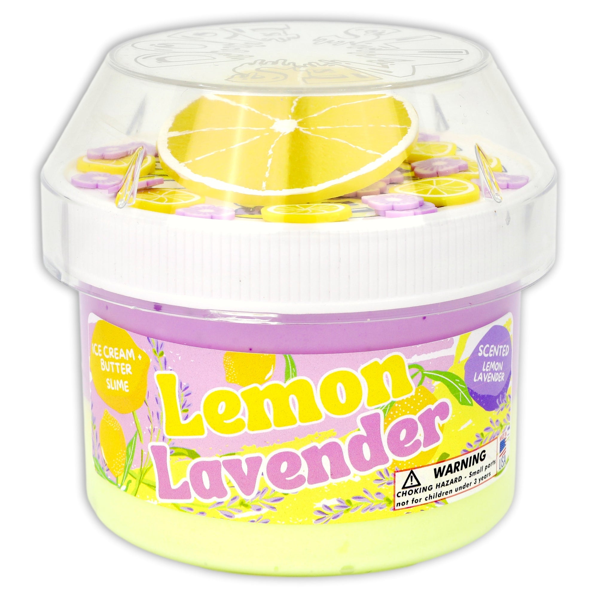 Lemon Lavender Unique Texture Slime - Shop Slime - Dope Slimes