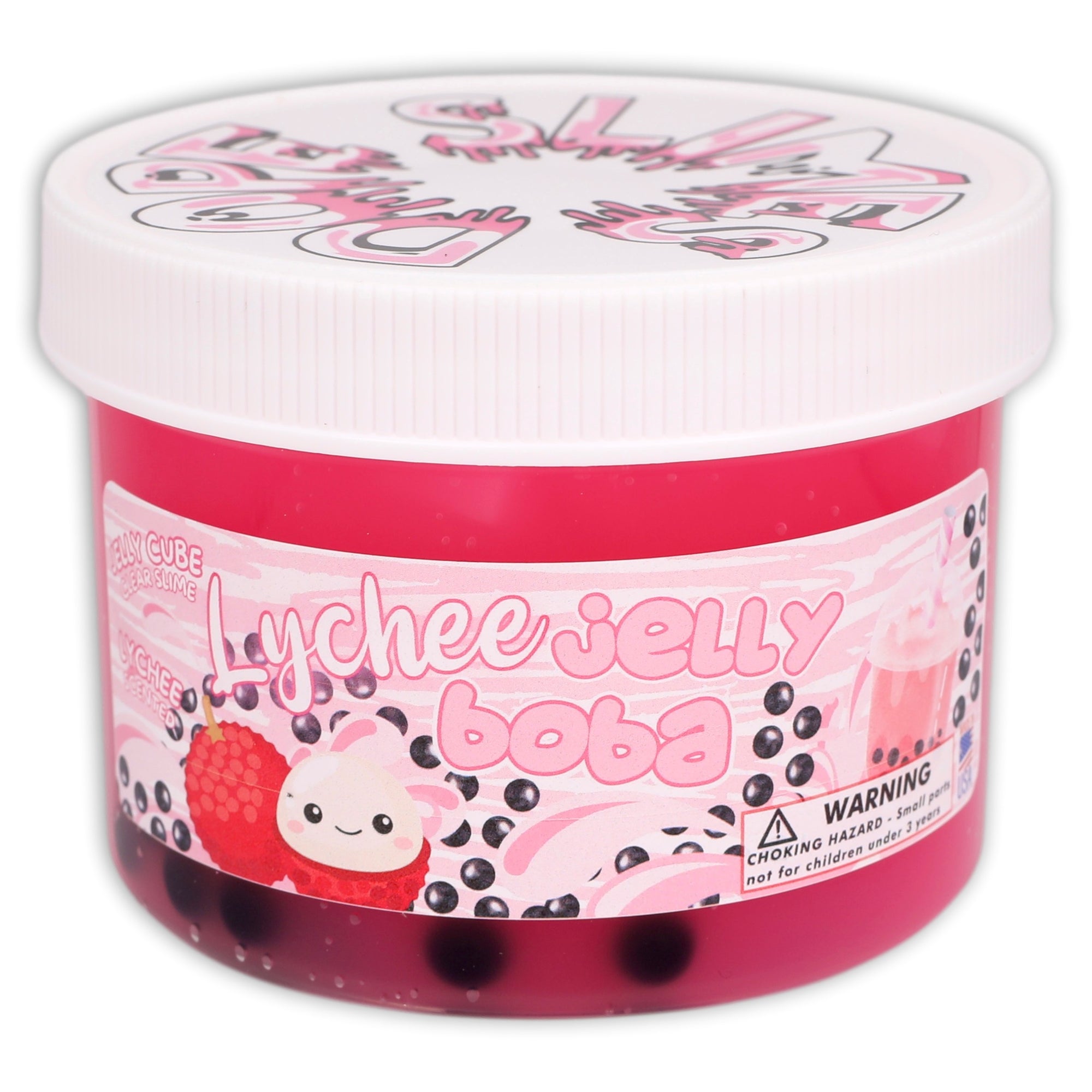 Lychee Jelly Boba Jelly Cube Slime - Shop Slime - Dope Slimes