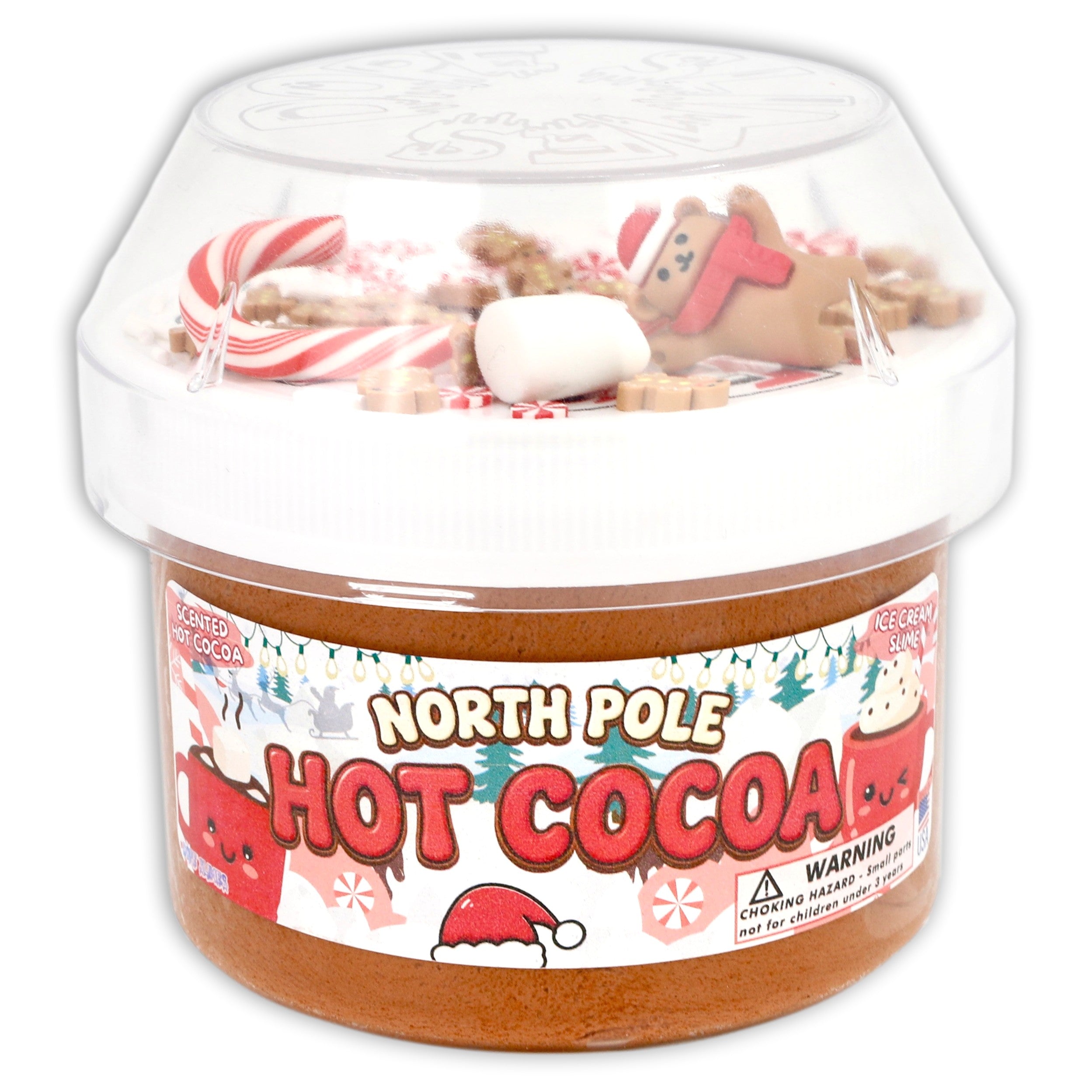 North Pole Hot Cocoa Ice-Cream Slime - Shop Christmas Slimes - DopeSlime