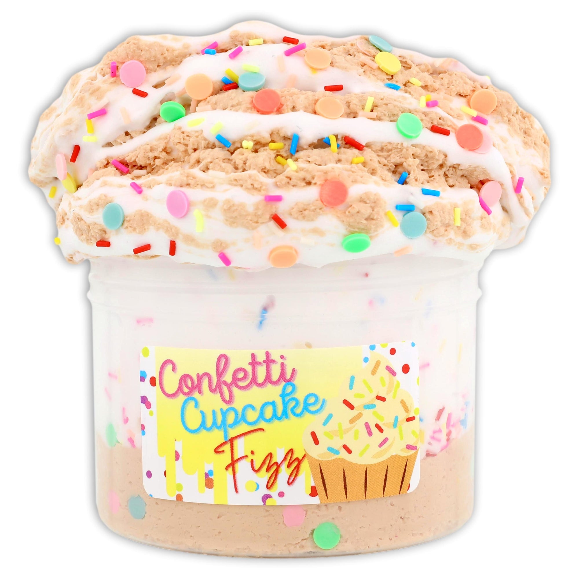 Confetti Cupcake Fizz Snowfizz Slime - Shop Slime - Dope Slimes