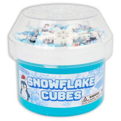Snowflake Cubes Jelly Cube Slime - Shop Winter Slimes - DopeSlime