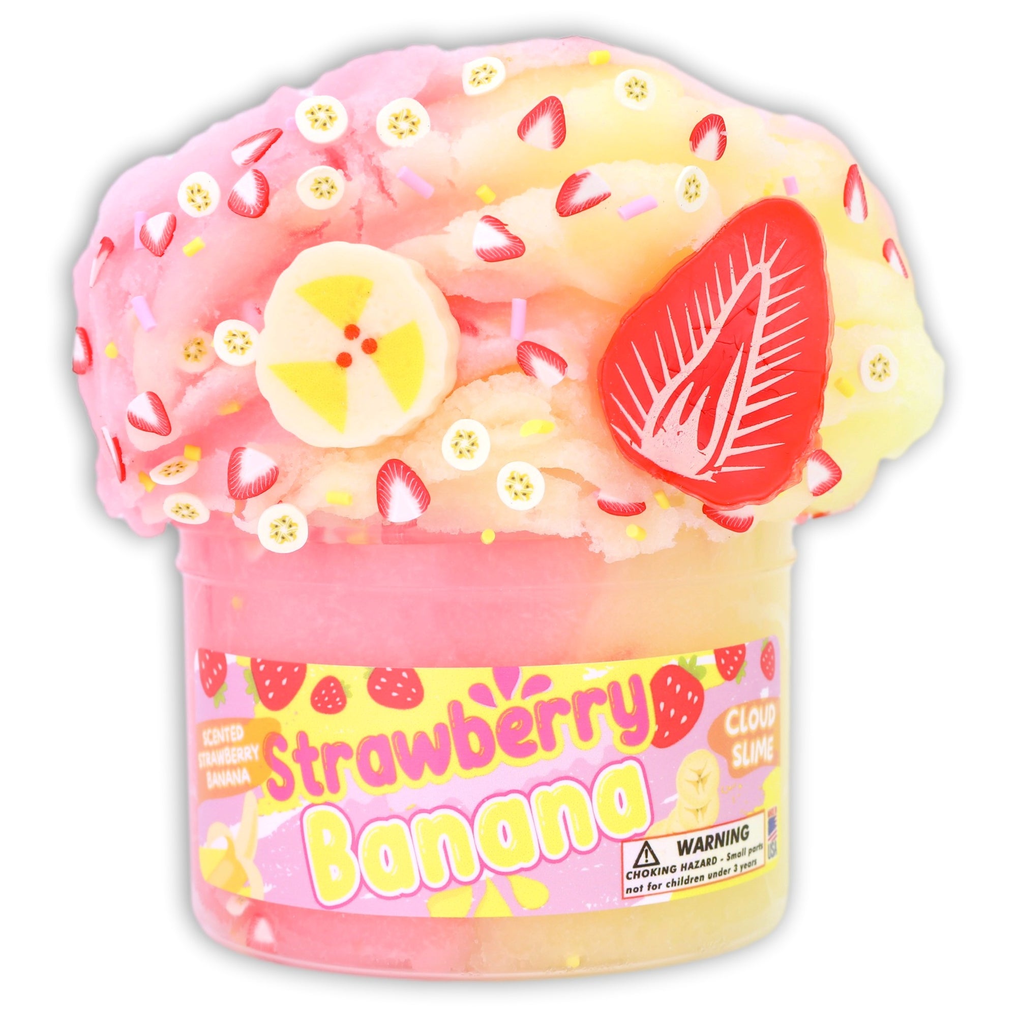 Strawberry Banana Cloud Slime Scented - Buy Slime - DopeSlimes Shop