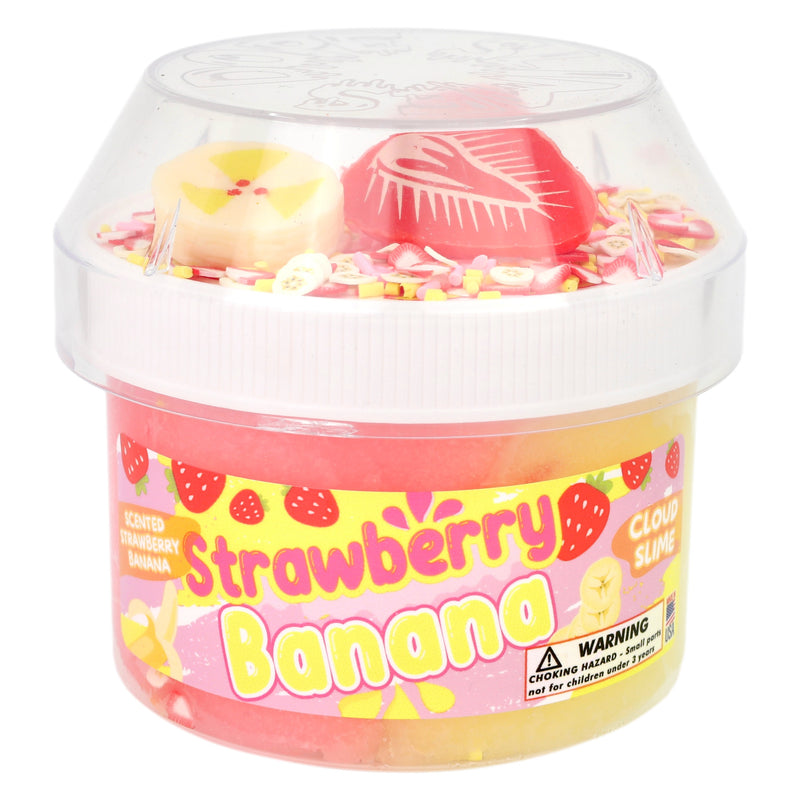 Strawberry Banana Cloud Slime Scented - Buy Slime - DopeSlimes Shop