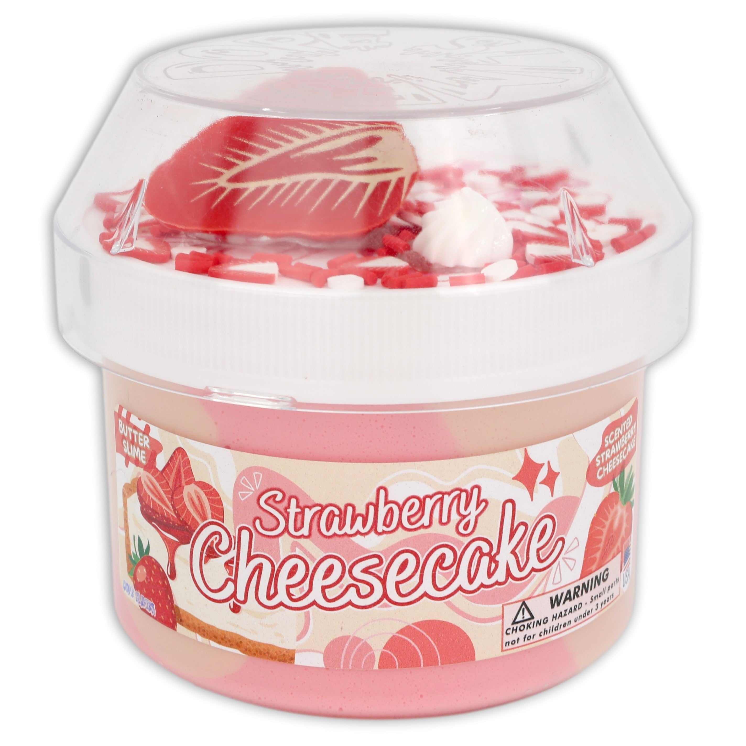 Strawberry Cheesecake Scented Butter Slime - Shop Slimes - Dope Slimes