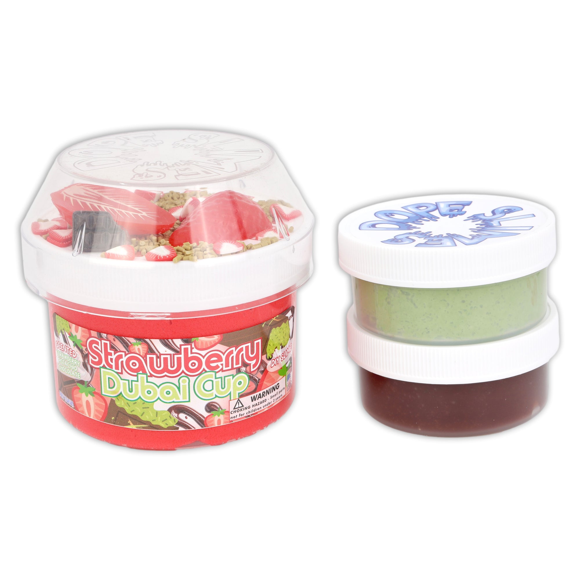 Strawberry Dubai Cup - Shop DIY Valentines Slime - Dope Slimes