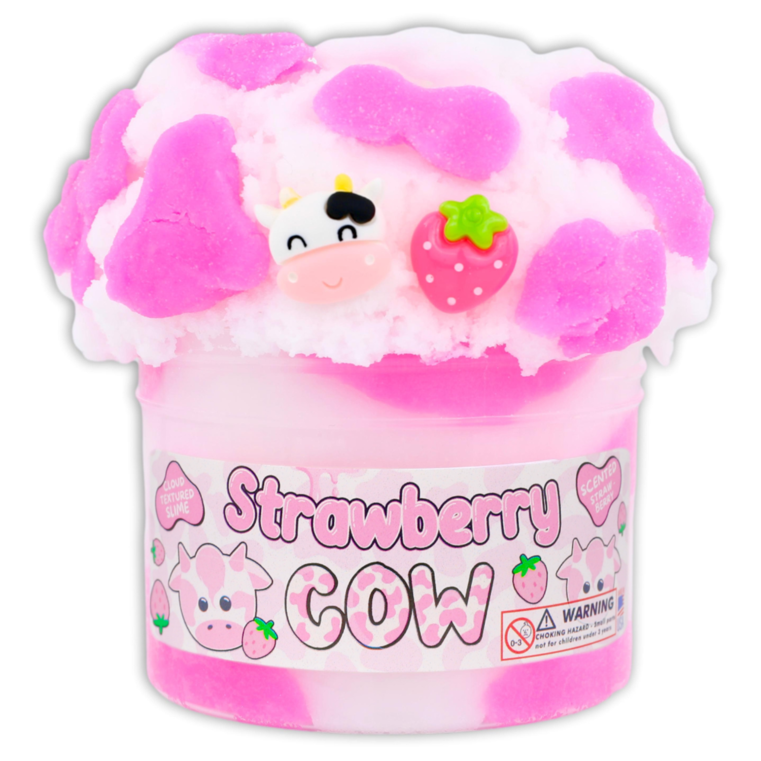 Strawberry Cow Cloud Slime - Shop Slime - Dope Slimes