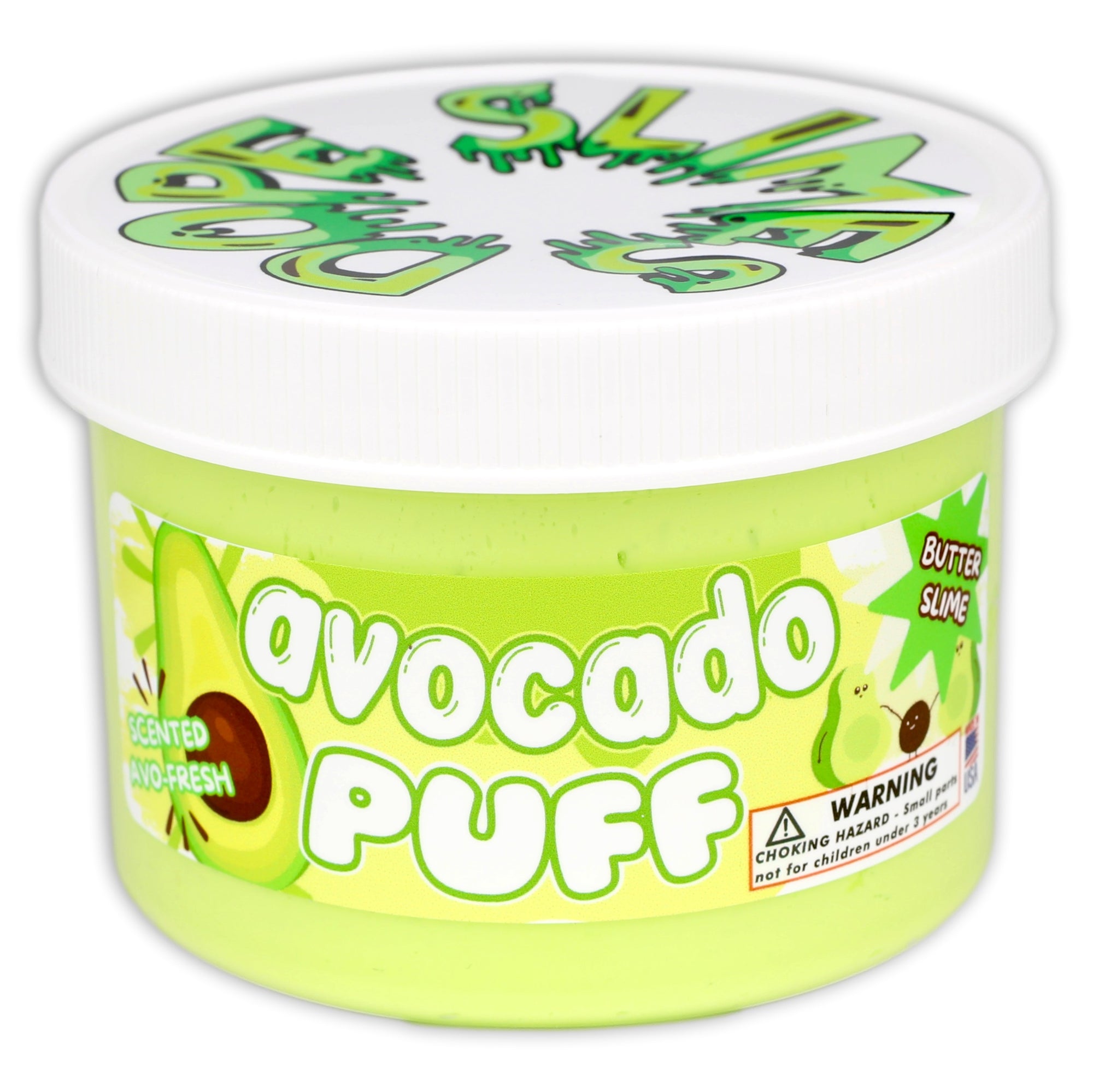 Avocado Puff Butter Slime - Shop Slime - Dope Slimes