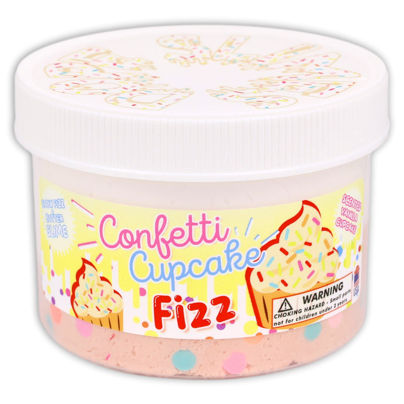 Confetti Cupcake Fizz Snowfizz Slime - Shop Slime - Dope Slimes