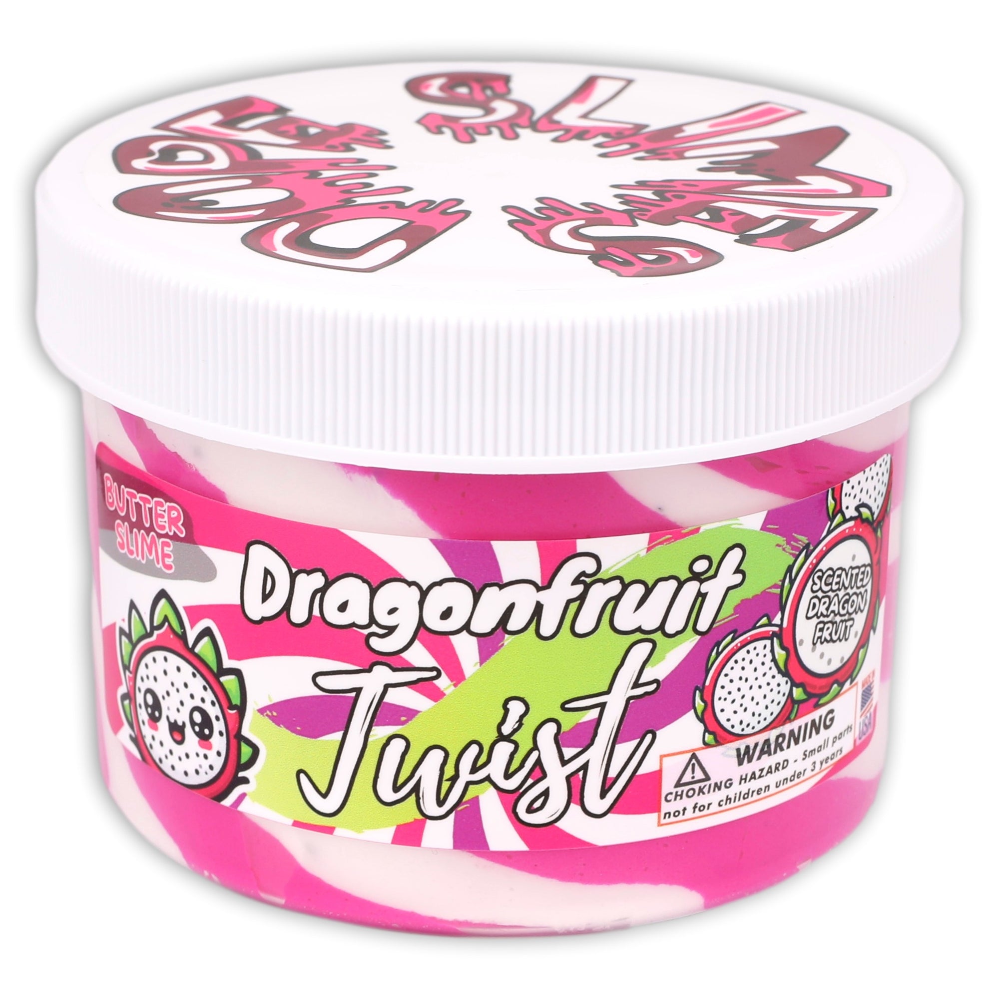 Dragonfruit Twist Butter Slime - Shop Slime - Dope Slimes