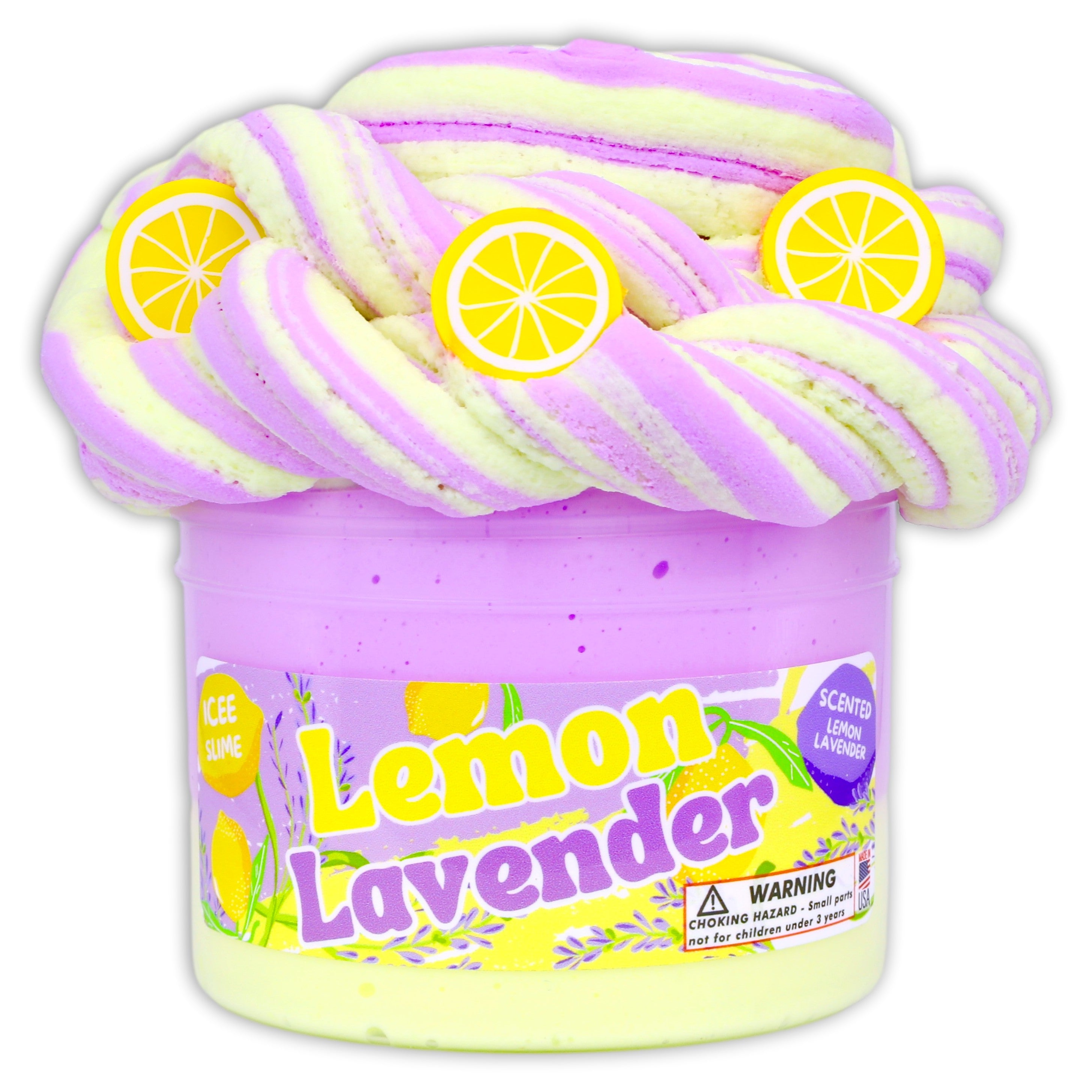 Lemon Lavender Cupcake Unique Texture Slime - Shop Slime - Dope Slimes