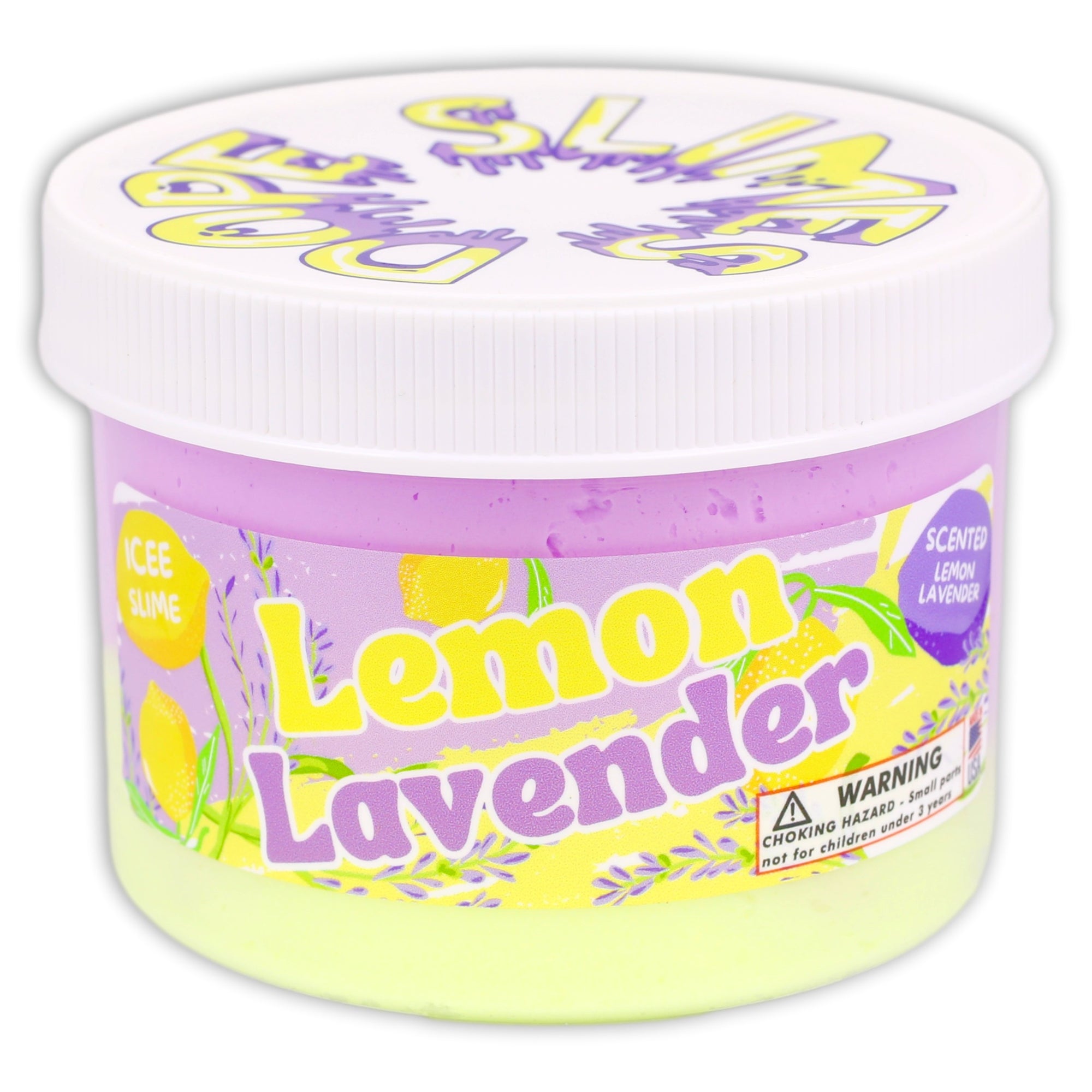 Lemon Lavender Unique Texture Slime - Shop Slime - Dope Slimes