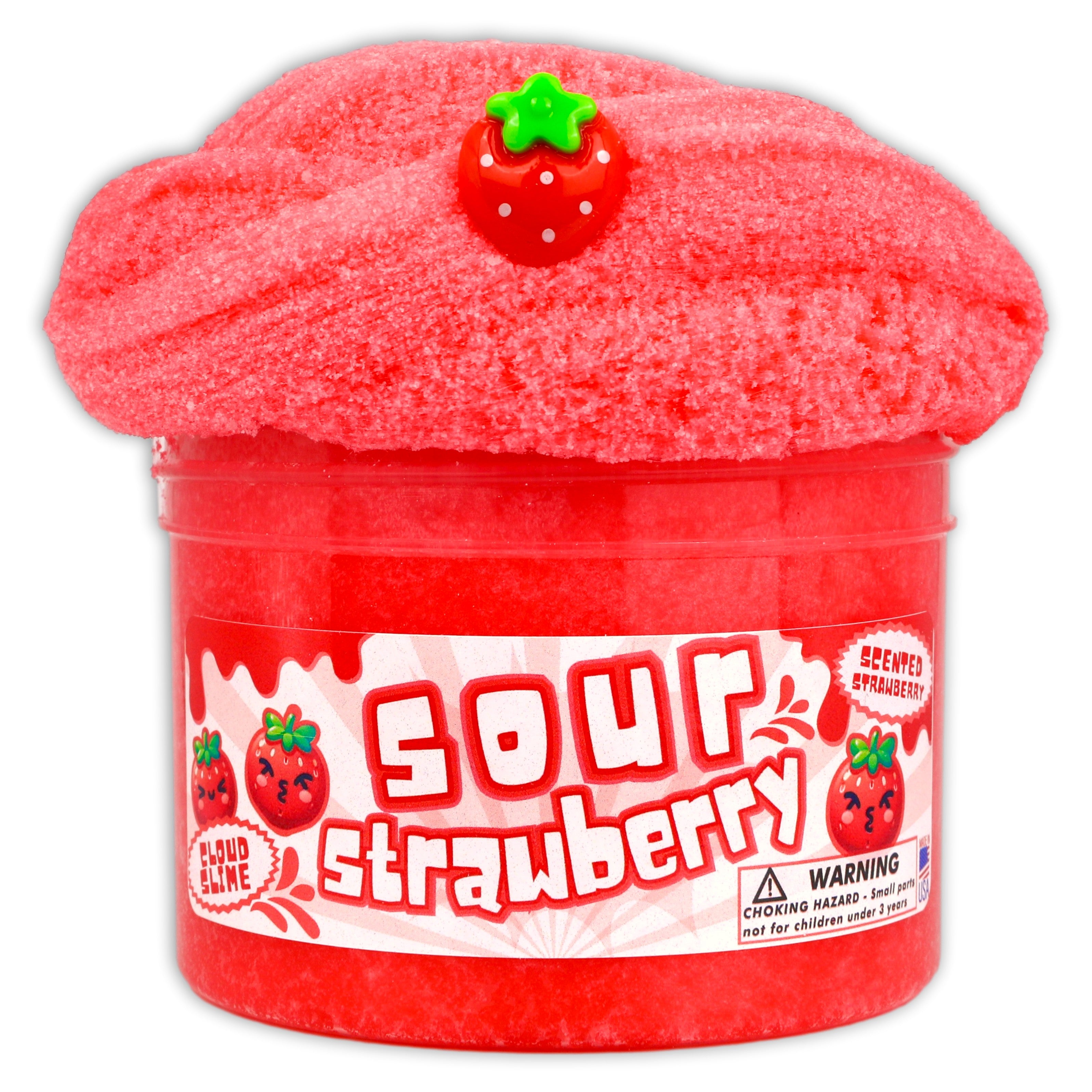 Sour Strawberry Cloud Slime - Buy Slime Here - Dope Slimes