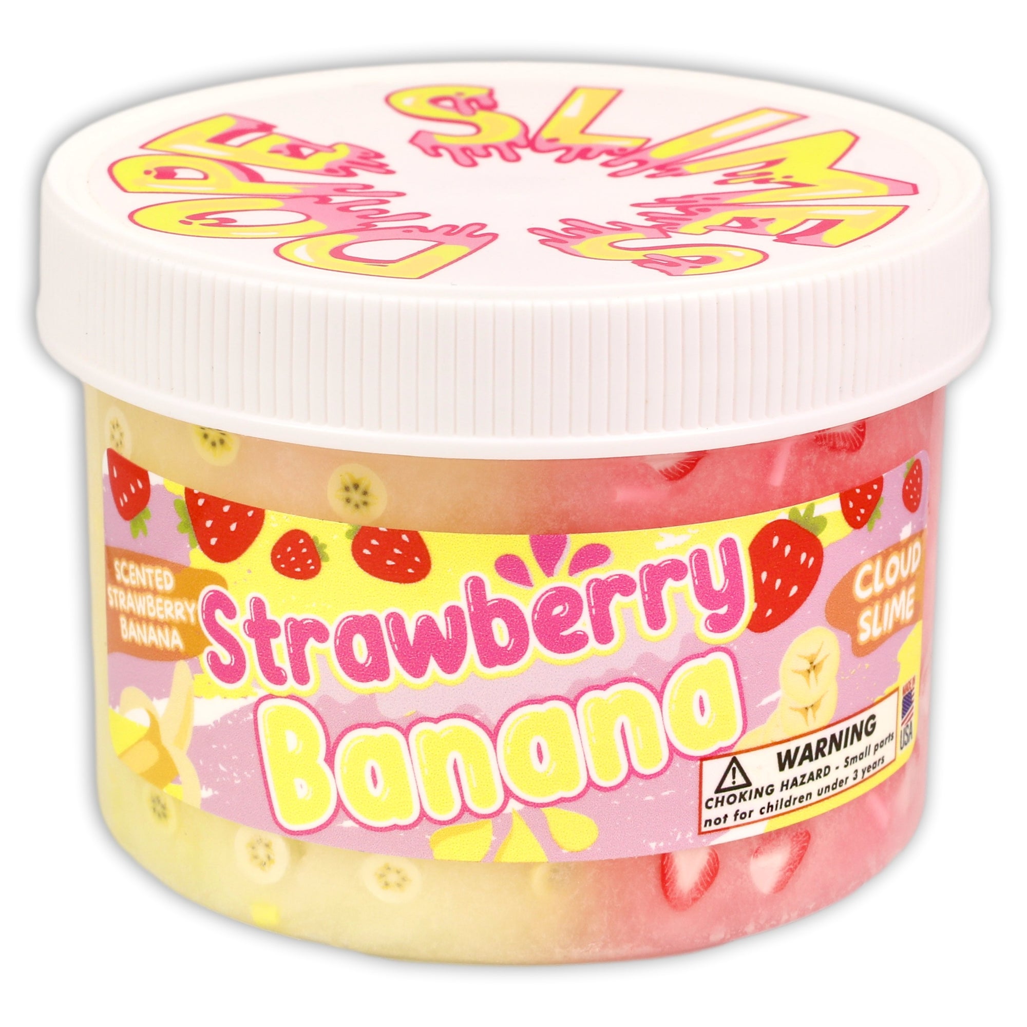 Strawberry Banana Cloud Slime Scented - Buy Slime - DopeSlimes Shop