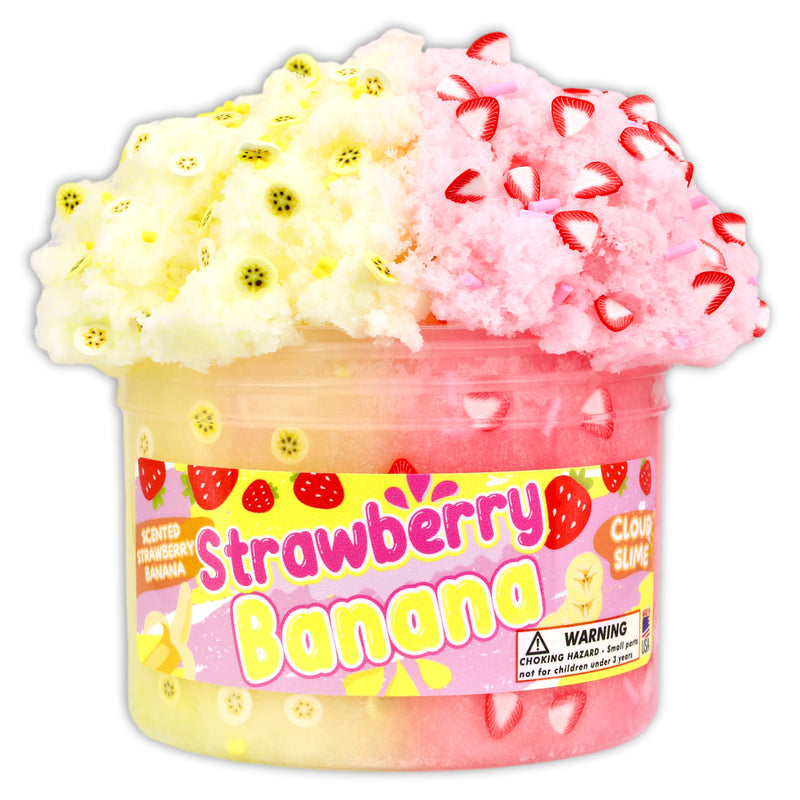 Strawberry Banana Cloud Slime Scented - Buy Slime - DopeSlimes Shop