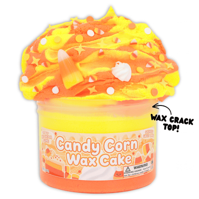 Candy Corn Wax Cake Scented Slime - Shop Slimes - DOPESLIMES