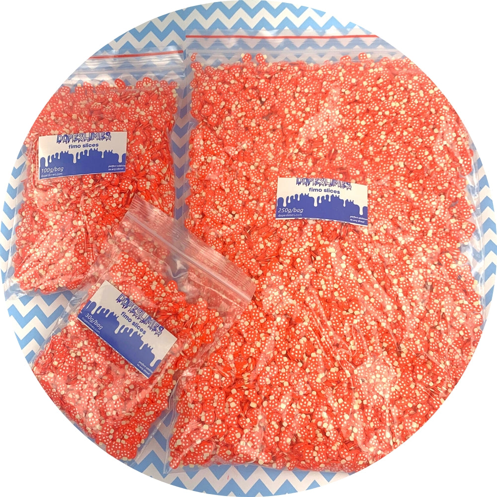 Mushroom Fimo Slices - Slime Fimo Slices - Shop Slime Supplies