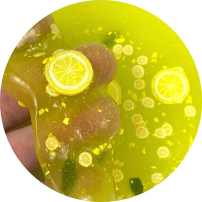 Lemon Mint Tea Clear Slime - Shop Slime - Dope Slimes