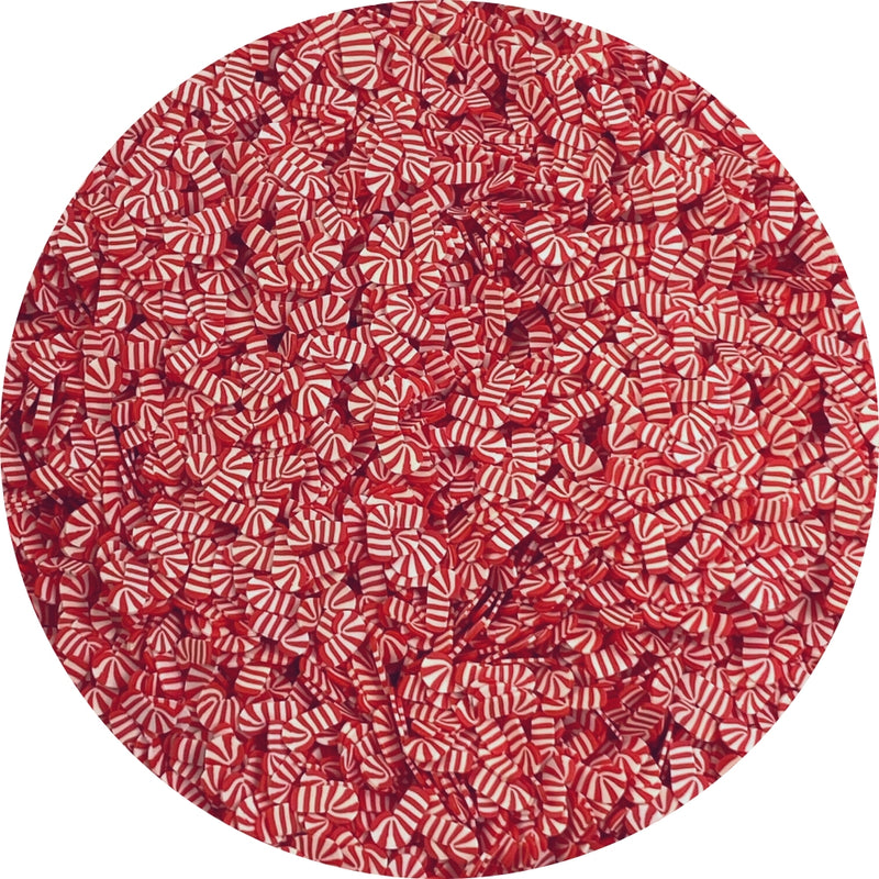 Candy Cane Fimo Slices