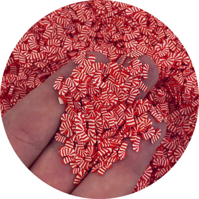 Candy Cane Fimo Slices