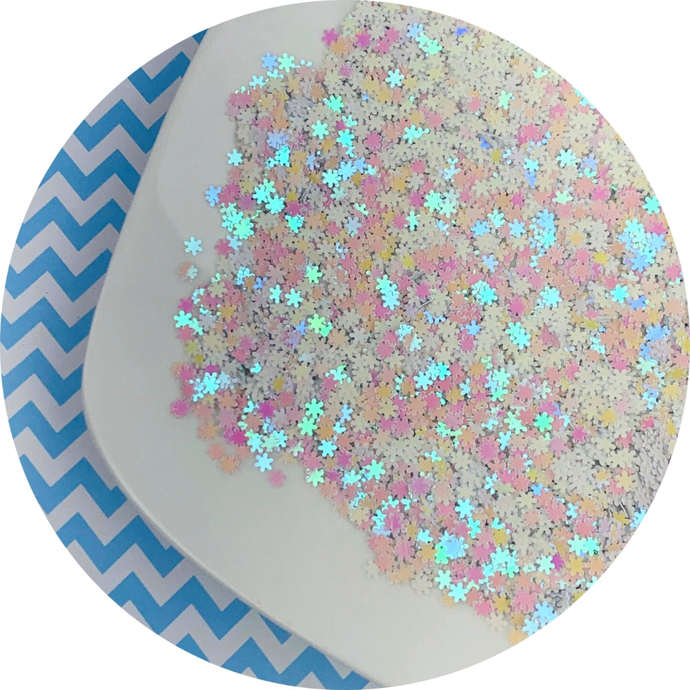 Holographic Snow Flakes - Buy Slimes & Craft Supplies