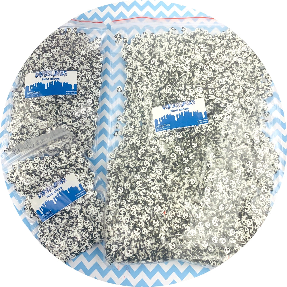 Panda Fimo Slices - Slime Fimo Slices - Shop Slime Supplies