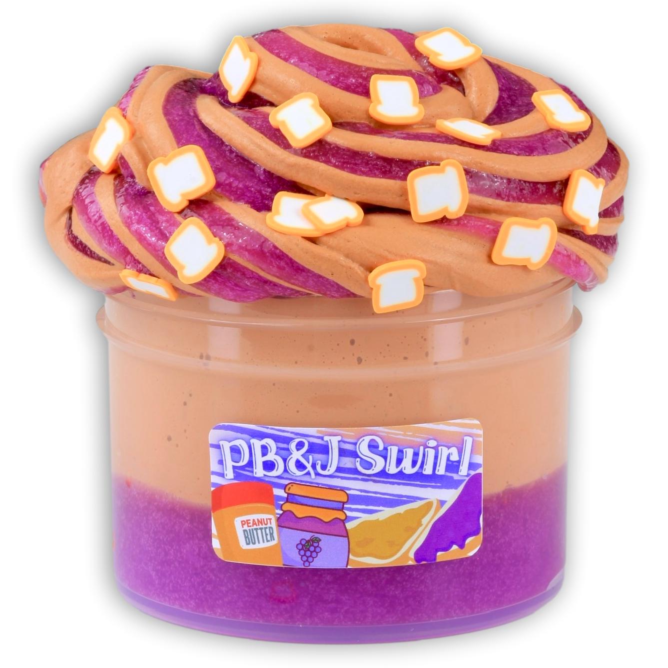 PB&J Swirl Unique Textured Slime - Shop Slime - Dope Slimes