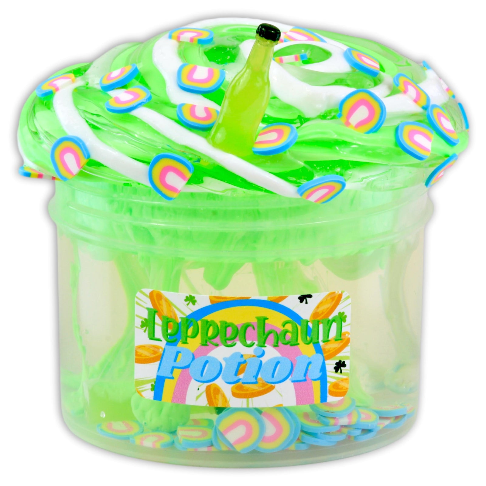 Leprechaun Potion Avalanche Clear Slime - Shop Slime - Dope Slimes