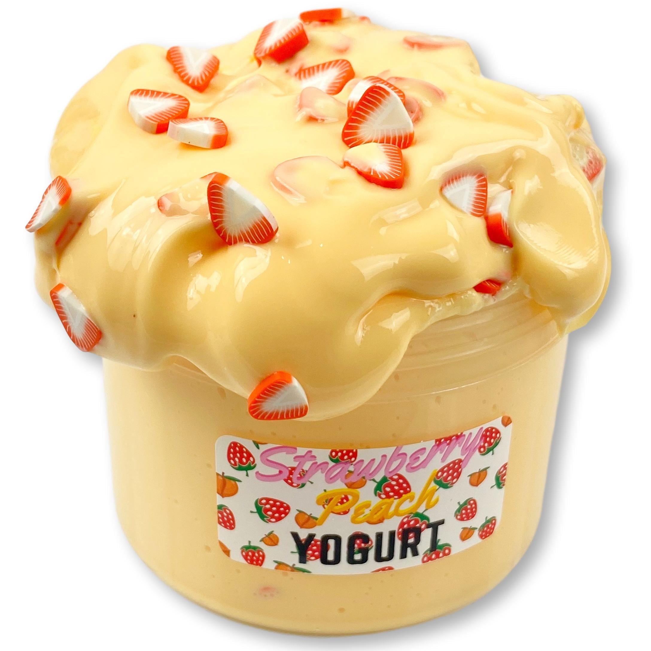 Strawberry Peach Yogurt Slime Scented - Shop Slime - Dope Slimes