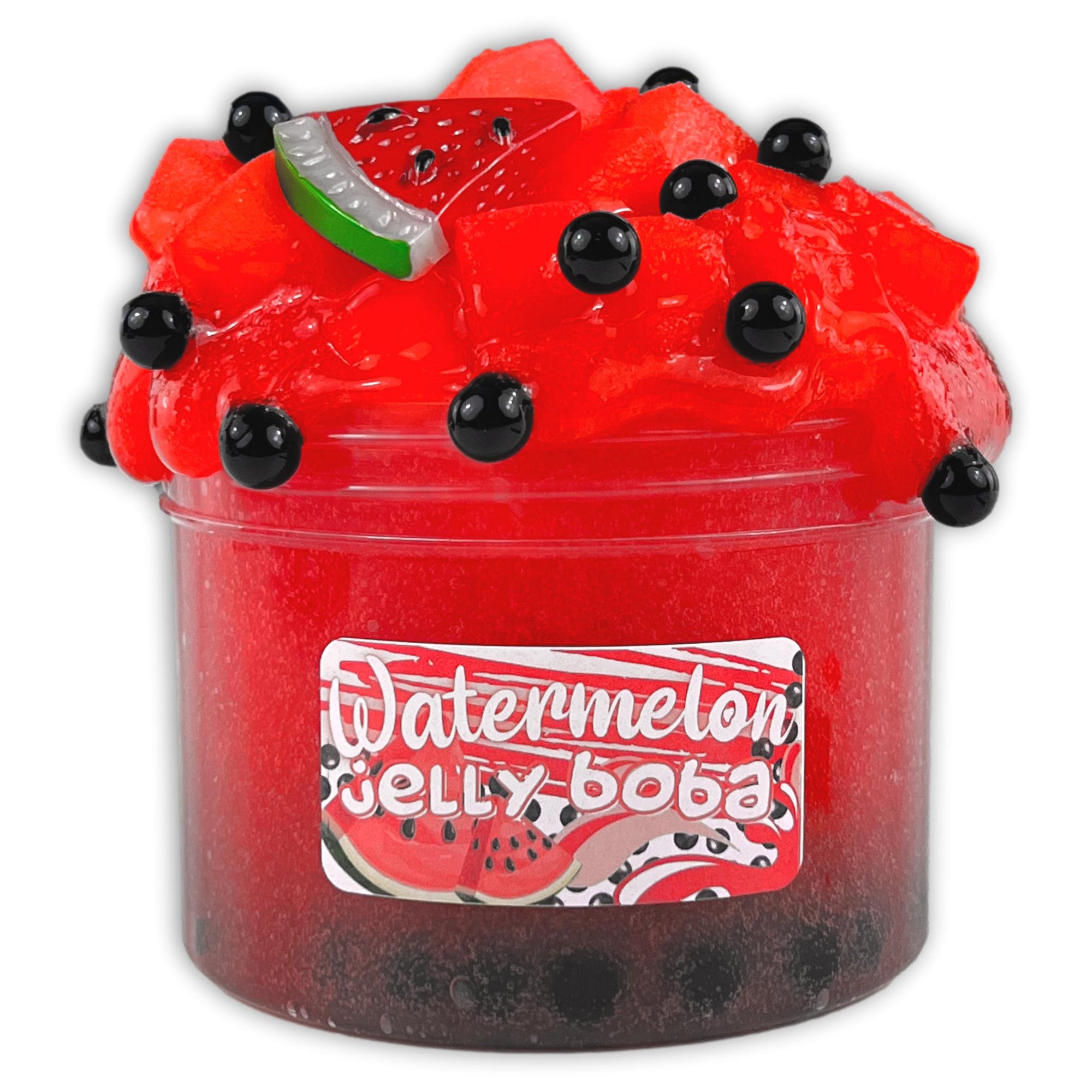 Watermelon Jelly Boba Clear Slime - Shop Slime - Dope Slimes