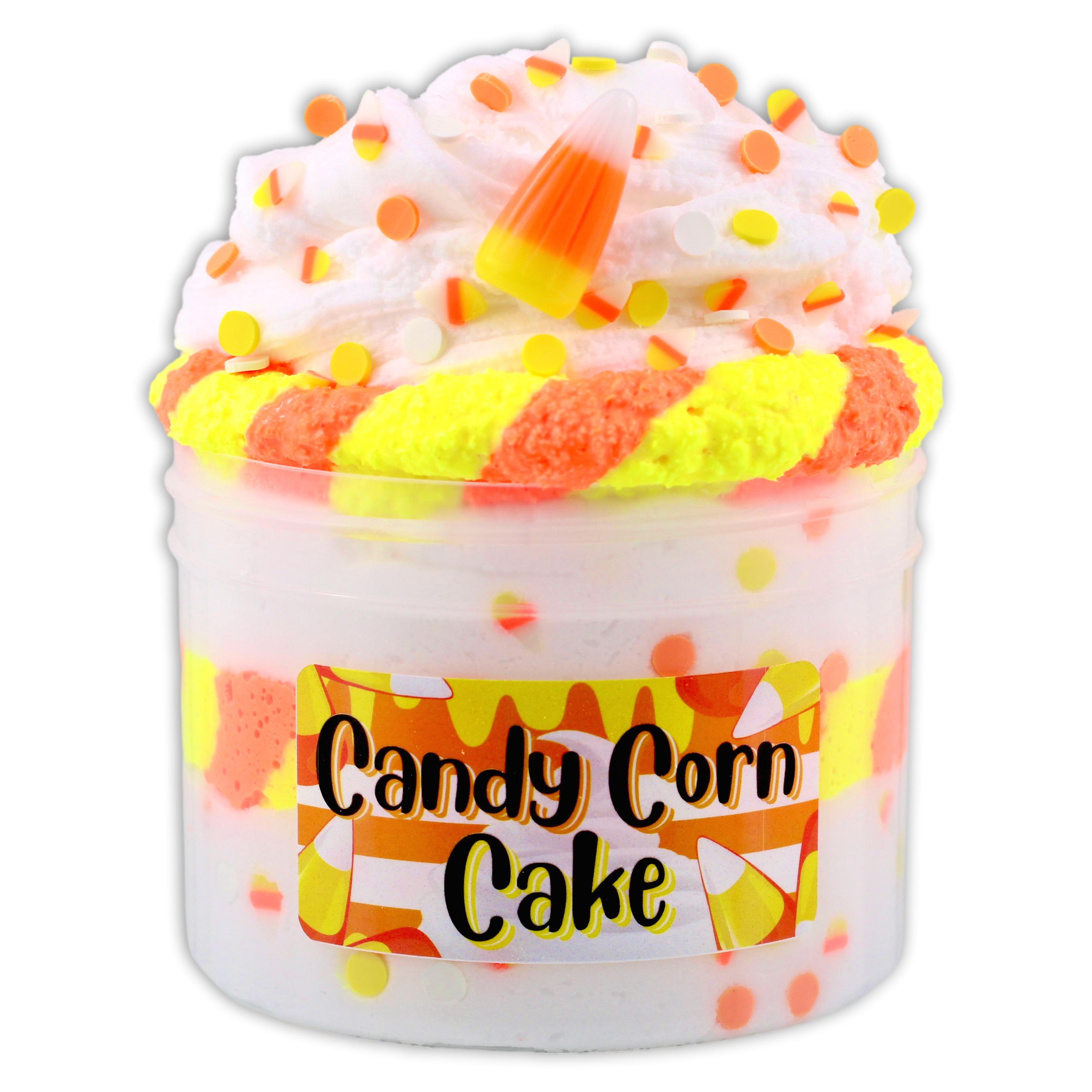 Candy Corn Cake Hybrid Slime - Shop Halloween Slime - Dope Slimes